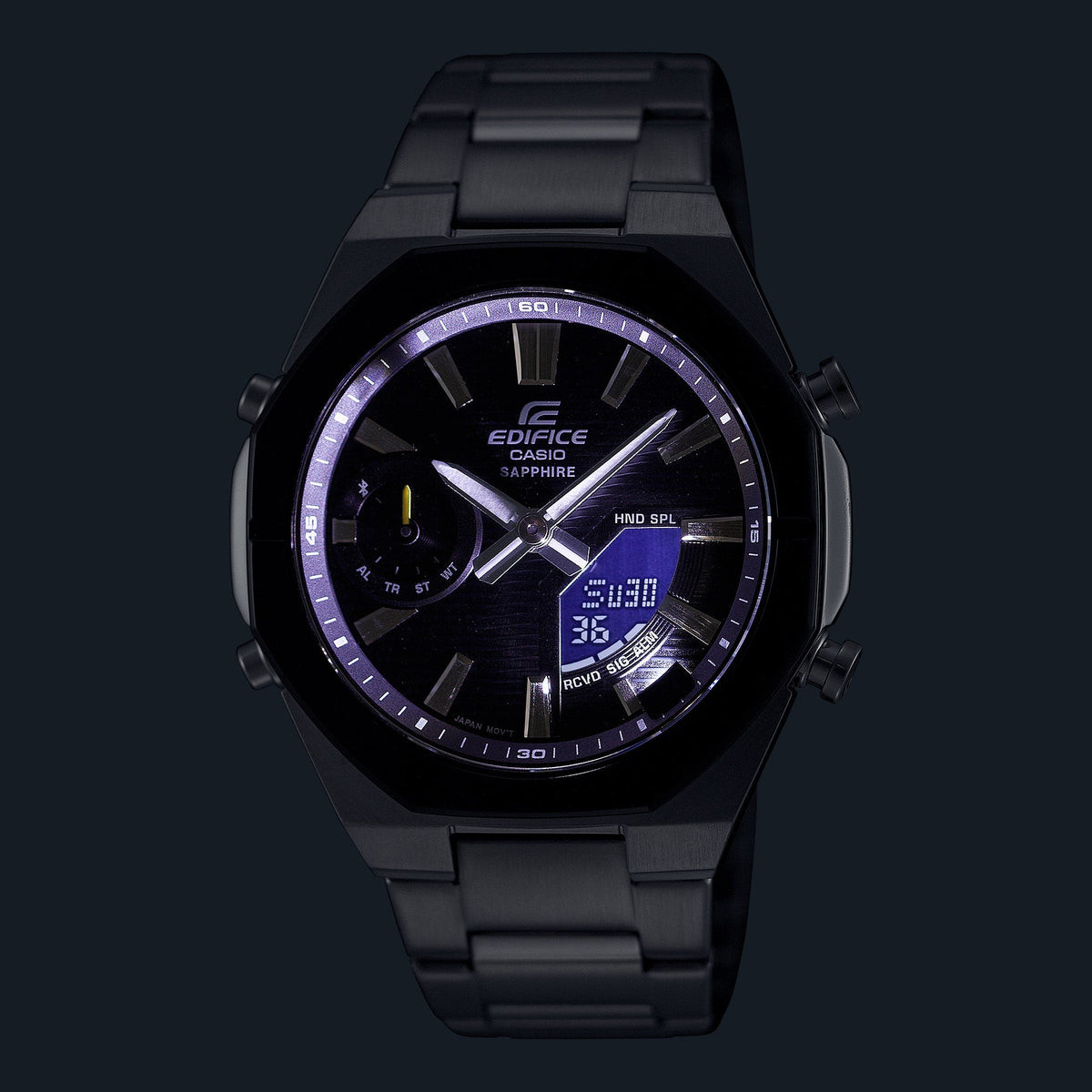Edifice Bluetooth de caballero pulsera de metal cristal zafiro – ECB-S10DB-1A
