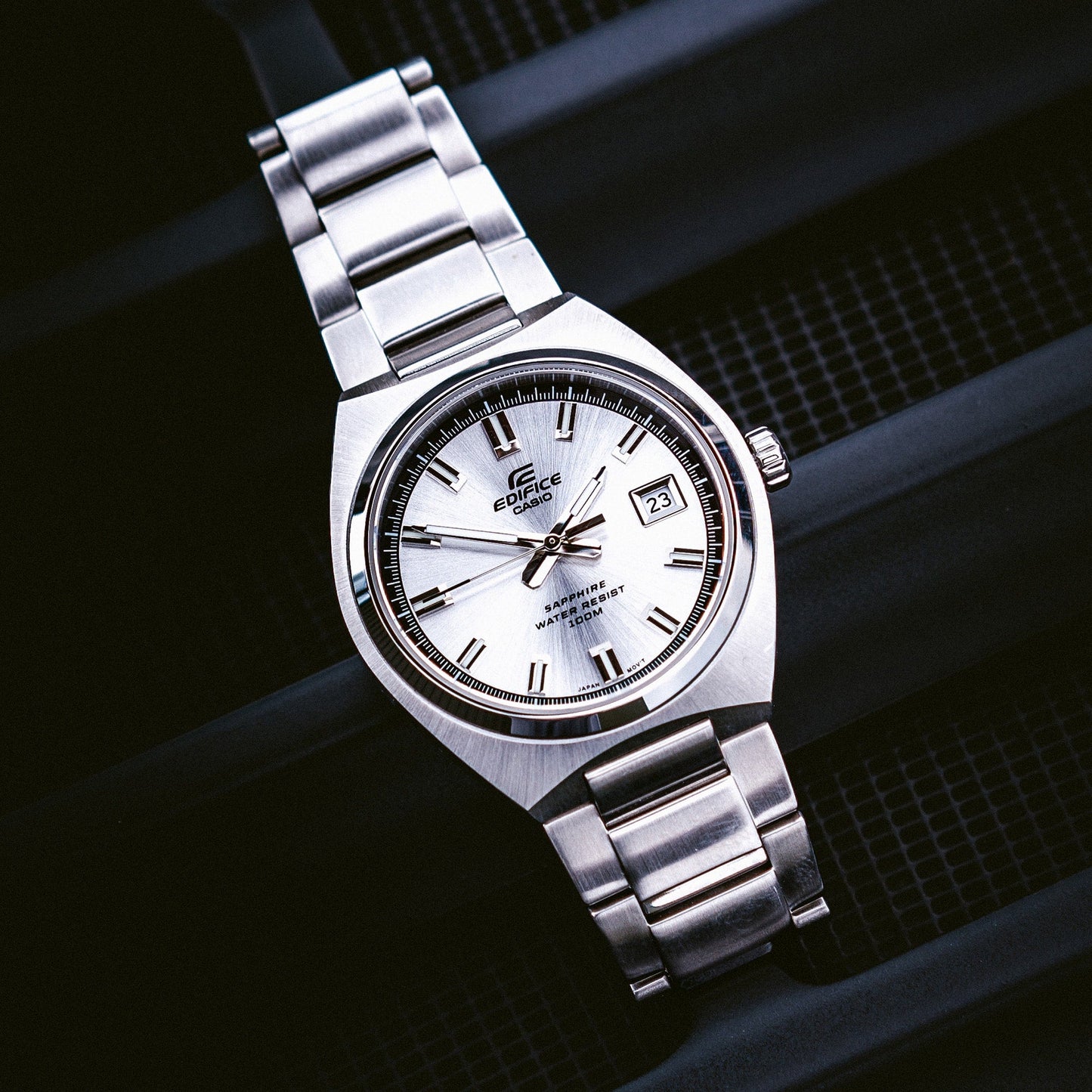 Edifice de caballero pulsera de metal cristal zafiro – EFB-109D-7AV