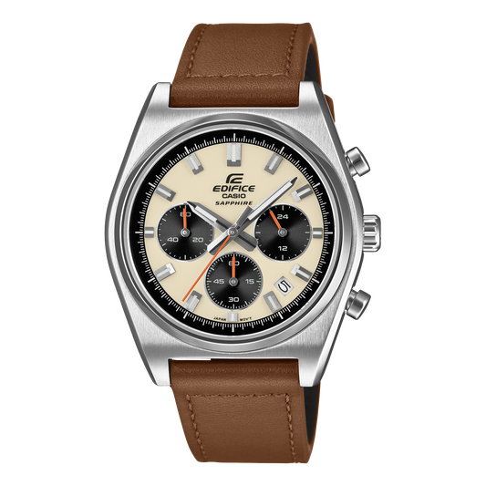 Edifice de hombre pulsera de cuero – EFB-730L-7AV