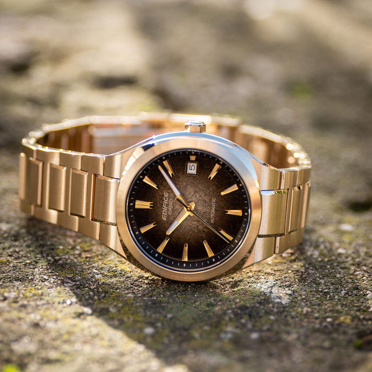Edifce Automático de hombre pulsera de metal – EFK-200DG-5A