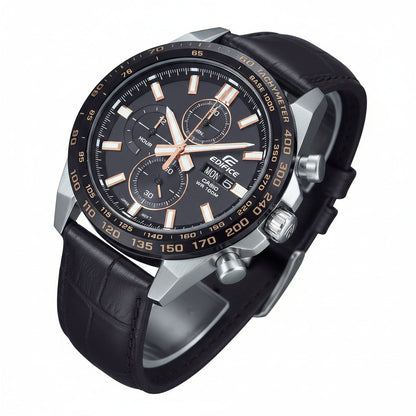 Edifice de hombre correa de piel – EFR-574BL-1AV