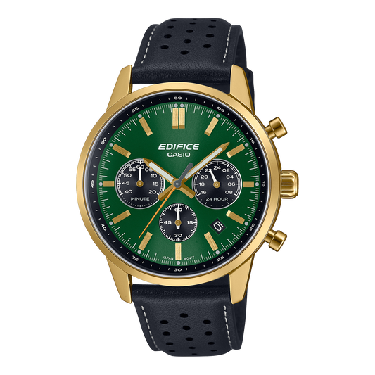 Edifice de caballero banda de piel – EFR-575CL-3A