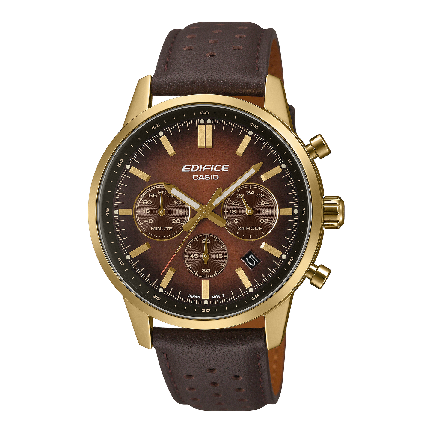 EFR-575CL-5A Reloj Edifice de hombre correa de cuero