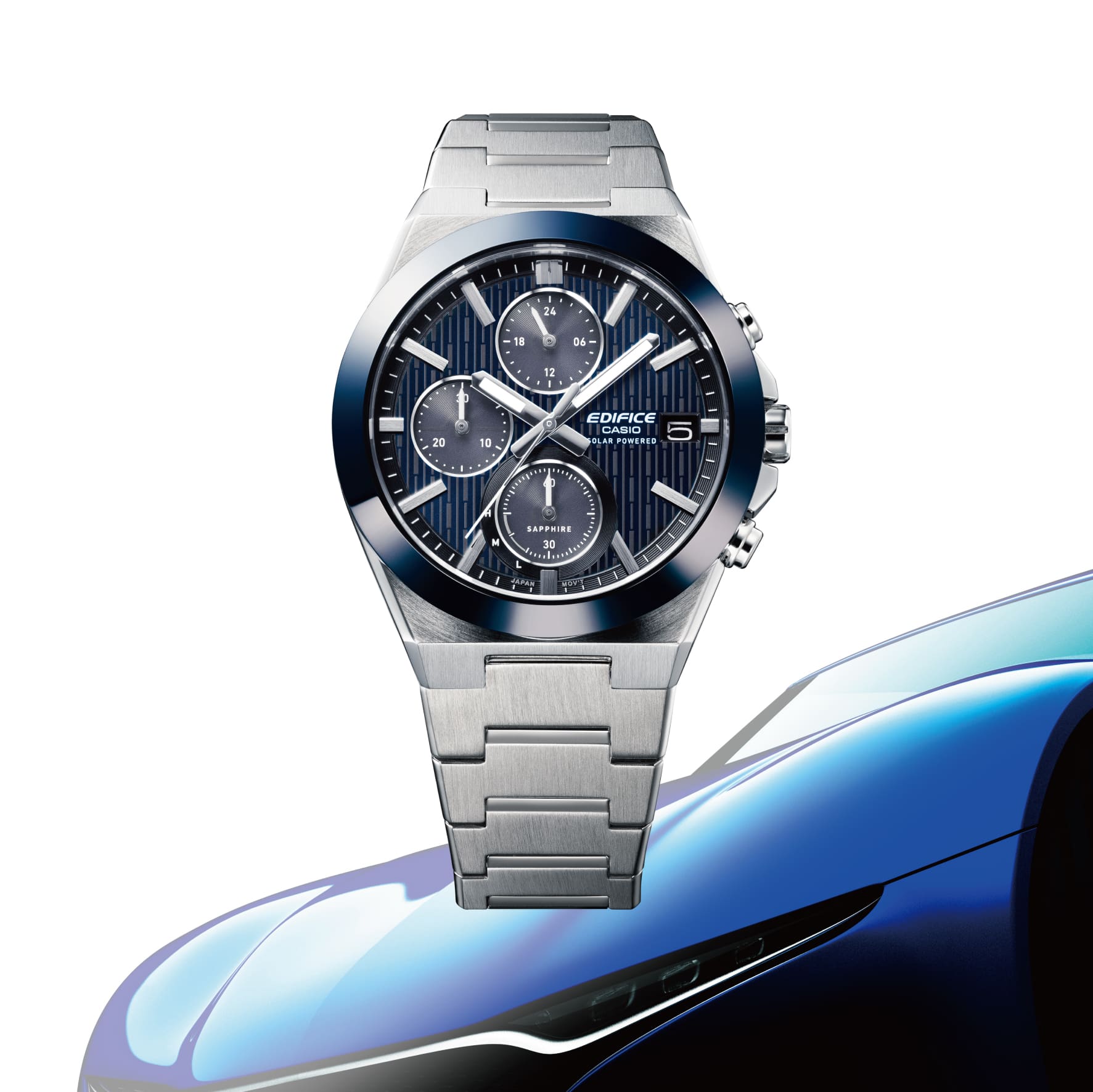 EFS-S650D-2A Reloj Edifice de hombre pulsera de metal cristal zafiro
