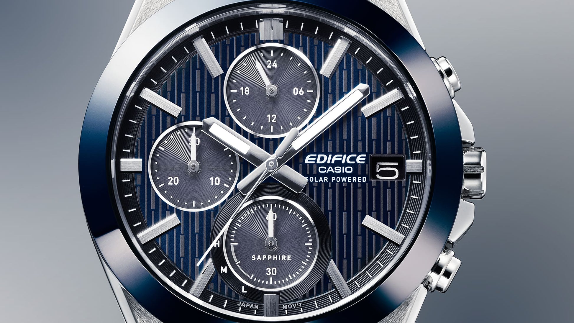 EFS-S650D-2A Reloj Edifice de hombre pulsera de metal cristal zafiro