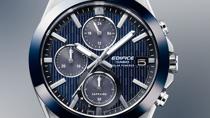 EFS-S650D-2A Reloj Edifice de hombre pulsera de metal cristal zafiro