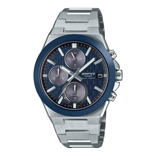 Edifice de hombre pulsera de metal cristal zafiro – EFS-S650D-2A