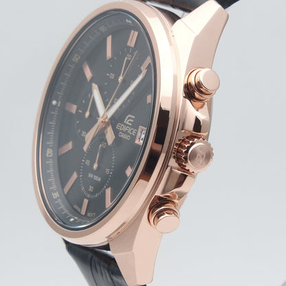 Edifice de hombre pulsera de cuero 49 mm – EFV-610ECL-1A