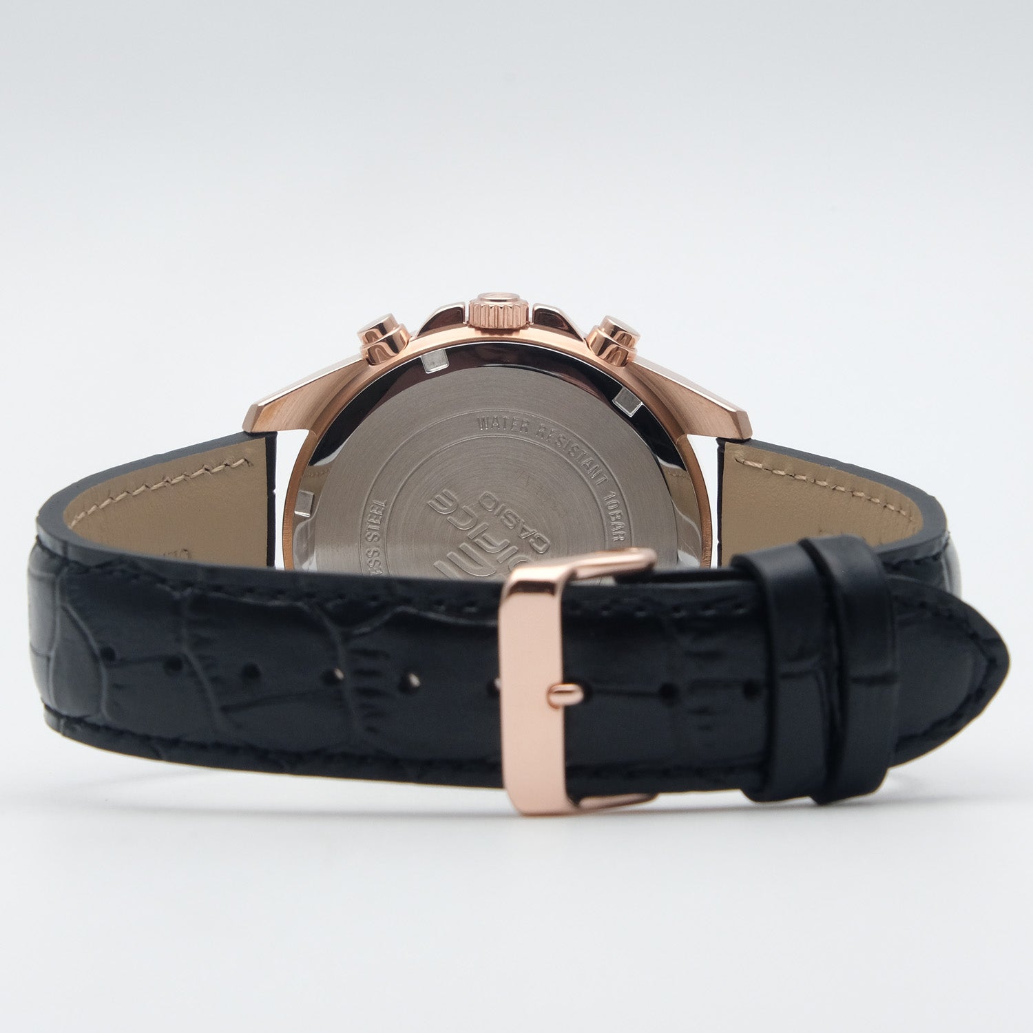 Edifice de hombre pulsera de cuero 49 mm – EFV-610ECL-1A