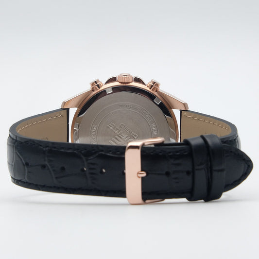Edifice de hombre pulsera de cuero 49 mm – EFV-610ECL-1A