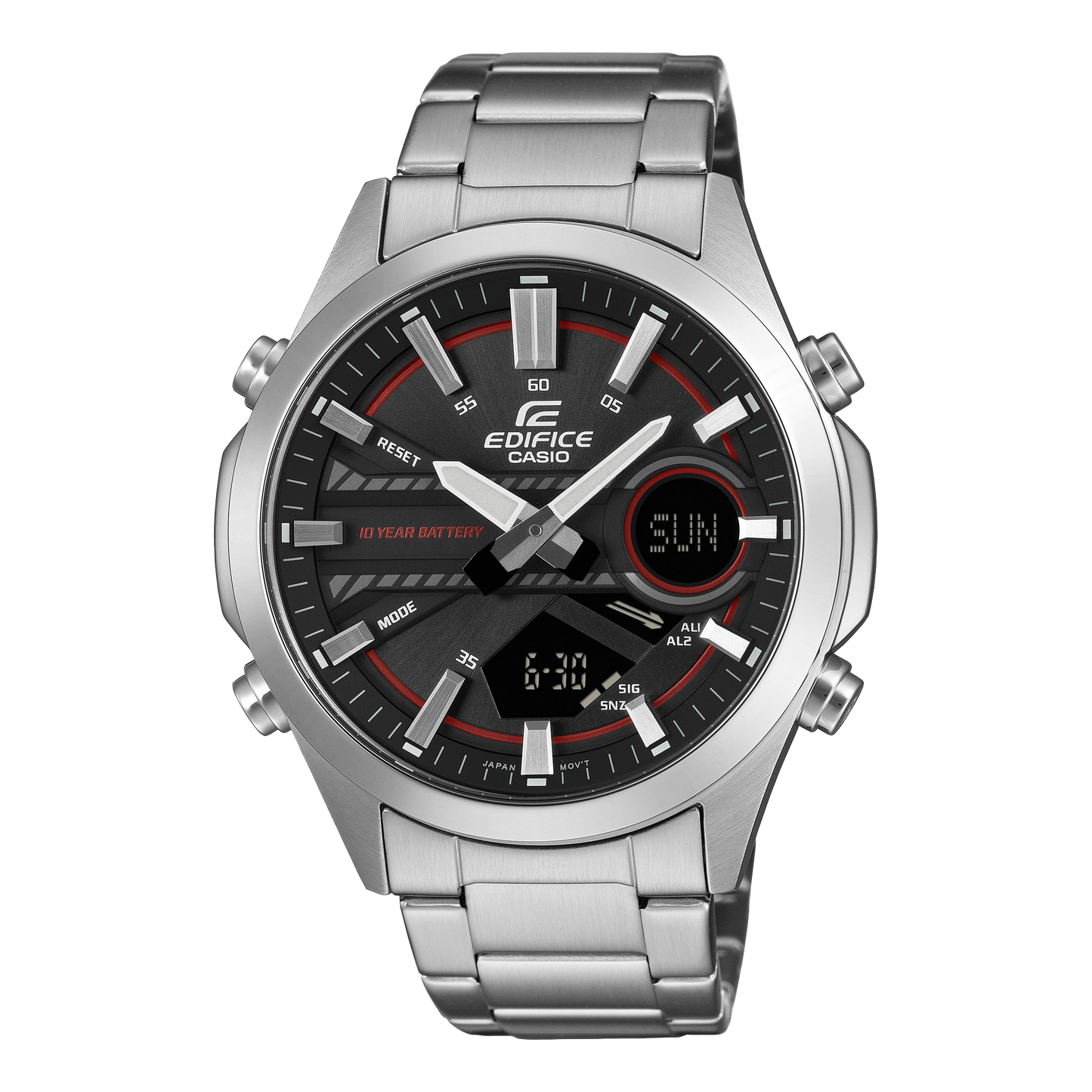 EFV-C120D-1A4 Reloj Edifice de hombre pulsera de metal 10 años de batería