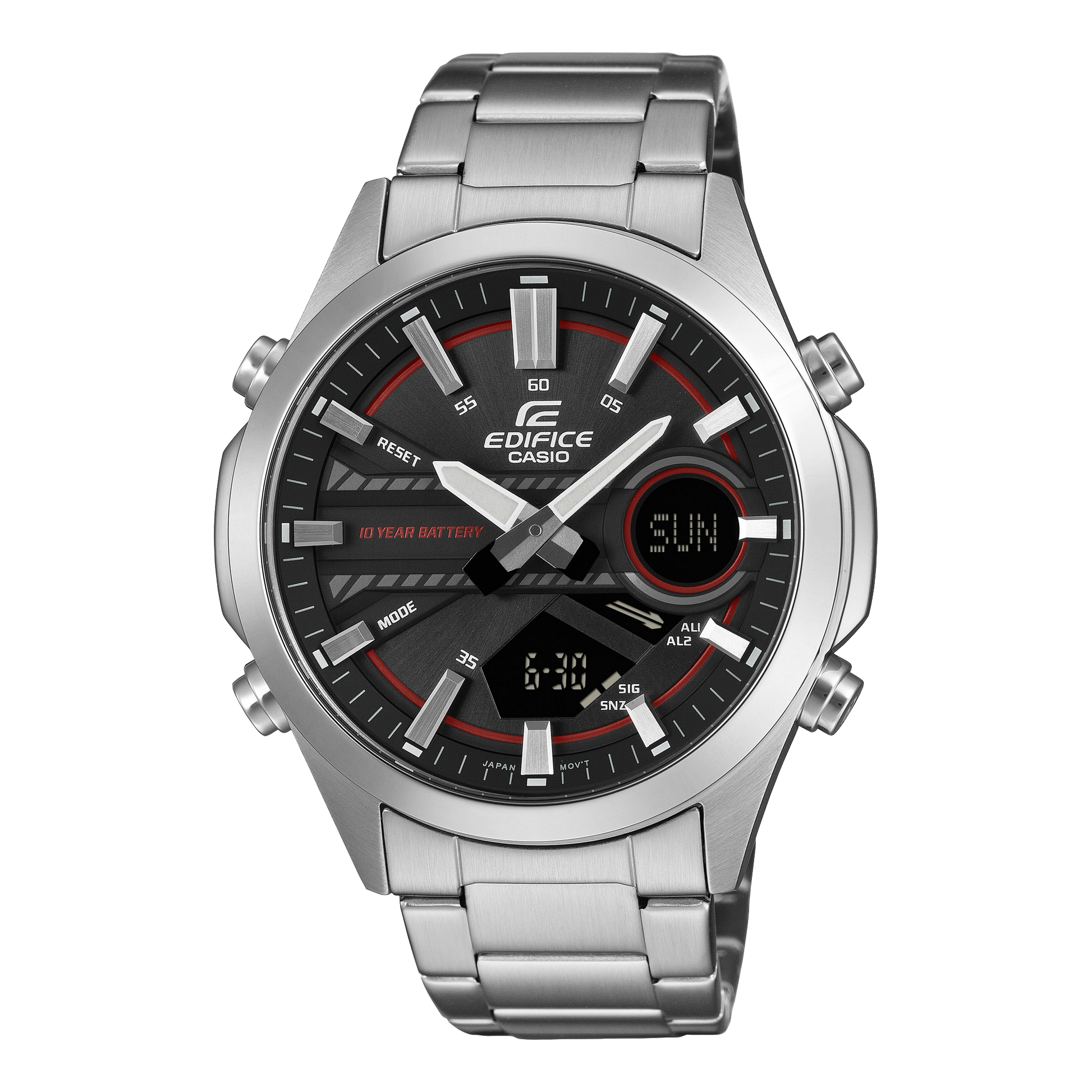 EFV-C120D-1A4 Reloj Edifice de hombre pulsera de metal 10 años de batería