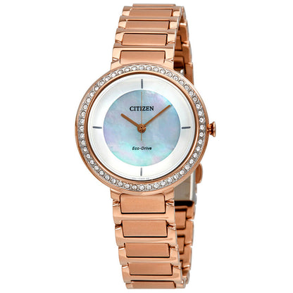 EM0483-54D Reloj Citizen Silhouette Crystal de dama banda de metal Eco-Drive