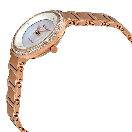 Citizen Silhouette Crystal de dama banda de metal Eco-Drive – EM0483-54D