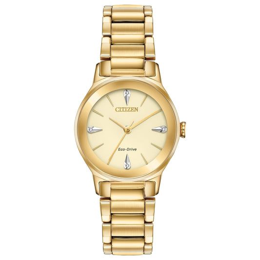 Citizen Axiom Eco-Drive de dama banda de metal – EM0732-51P