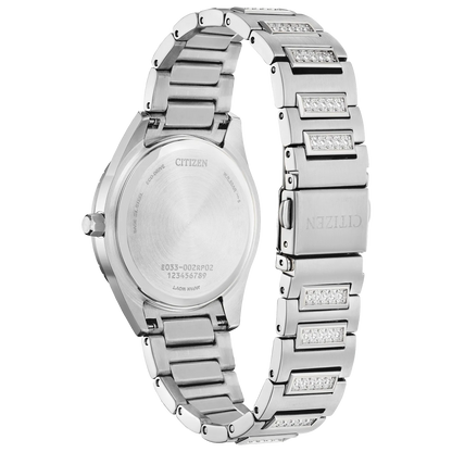 EM1020-57L Reloj Citizen Silhouette Crystal Eco-drive de dama pulsera de metal 34 mm