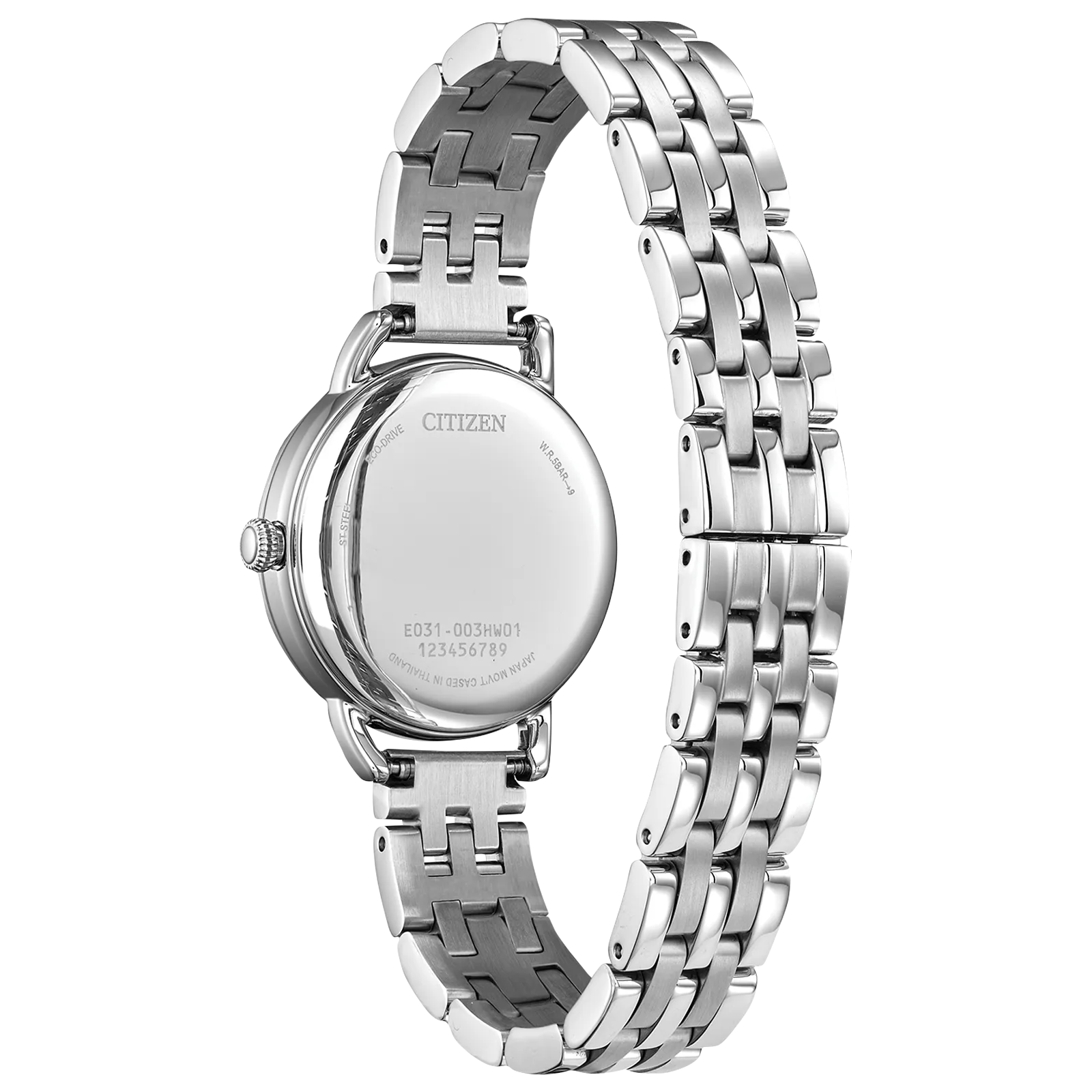 de dama Citizen Coin Edge Eco-drive correa de acero inoxidable – EM1050-56A
