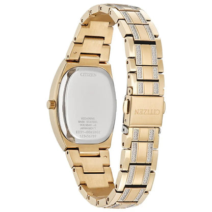 EM1082-50A Reloj Citizen Crystal de dama pulsera de metal Eco-Drive