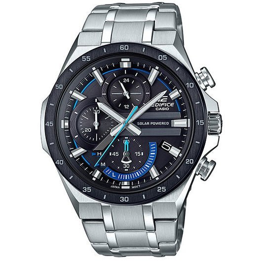 Edifice de hombre correa de metal Solar – EQS-920DB-1BV