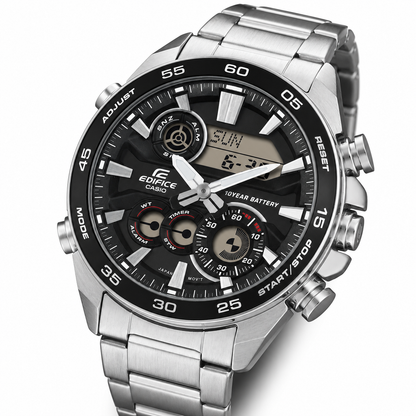 Edifice de hombre correa de metal 10 años de batería – ERA-130D-1A