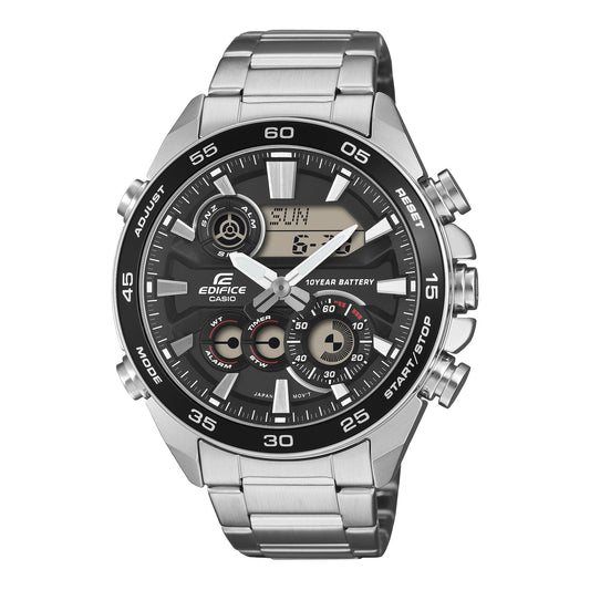 Edifice de hombre correa de metal 10 años de batería – ERA-130D-1A