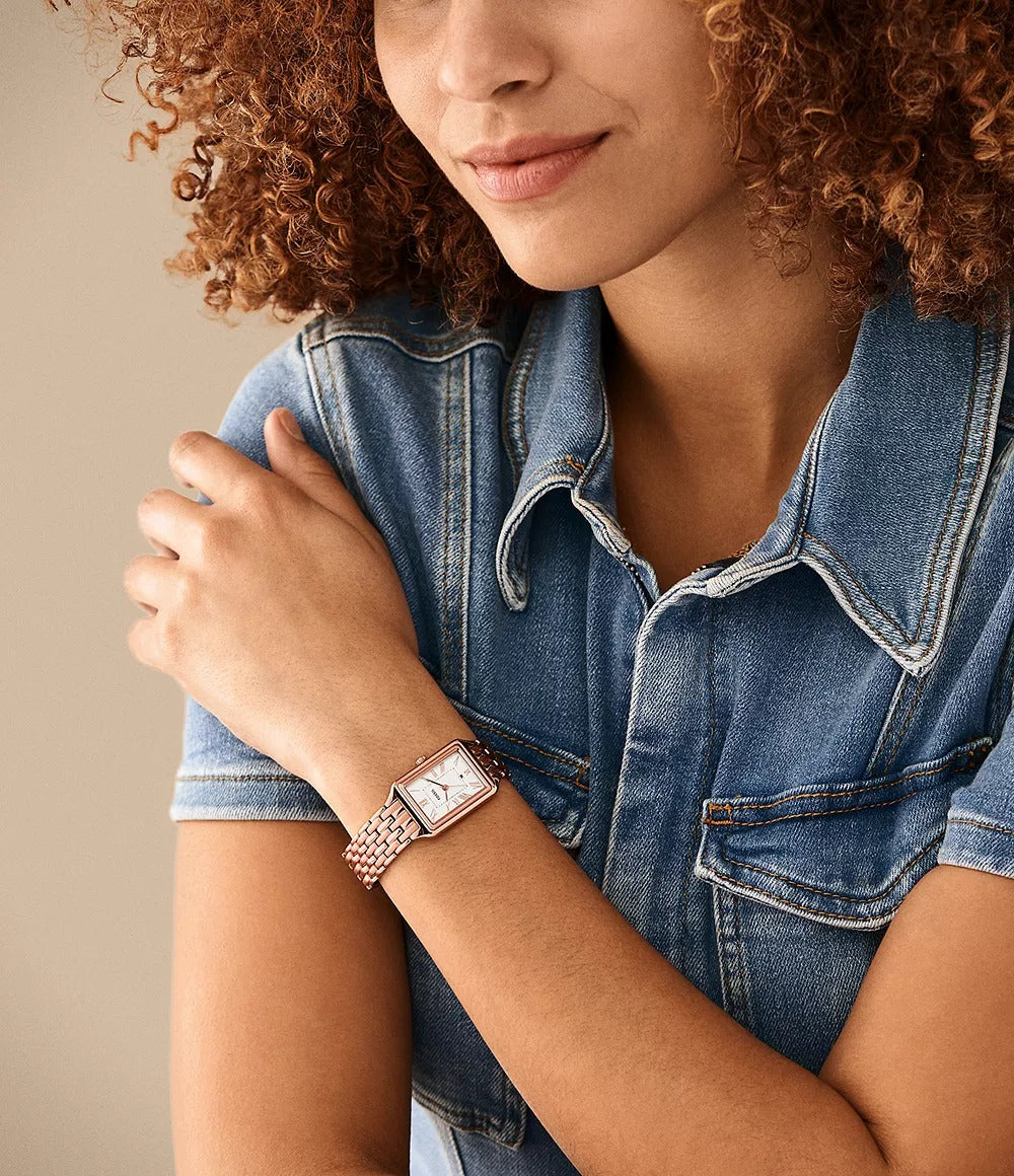 Fossil Raquel para dama pulsera de metal cuadrado – ES5271