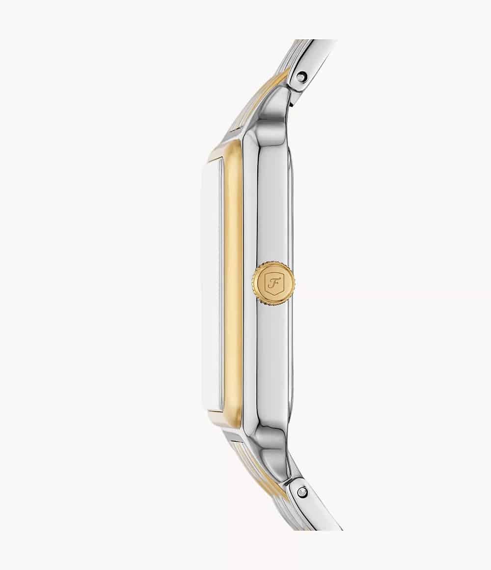 Fossil Raquel para mujer pulsera de metal plateado con dorado – ES5305