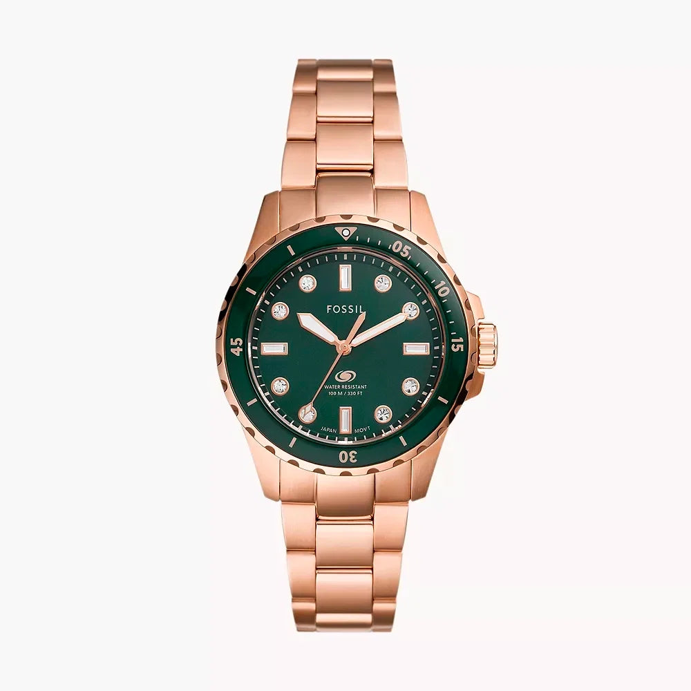 Fossil Blue Dive de dama correa de metal – ES5371