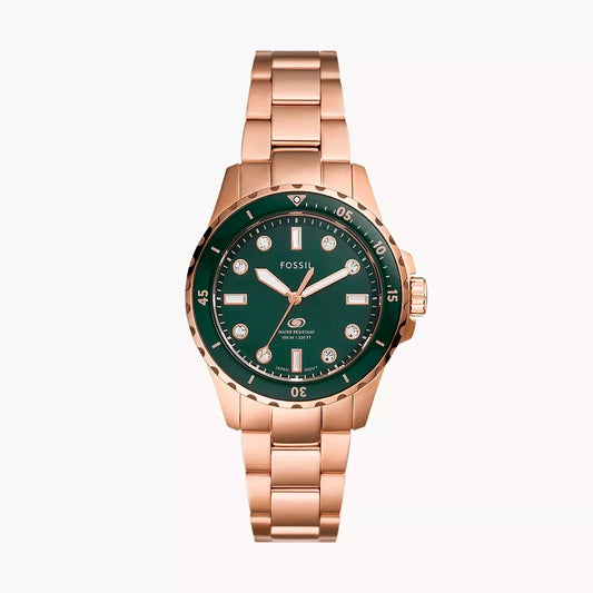 Fossil Blue Dive de dama correa de metal – ES5371