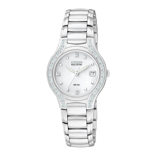 Citizen Eco-Drive Silhouette de dama correa de metal – EW0970-51B