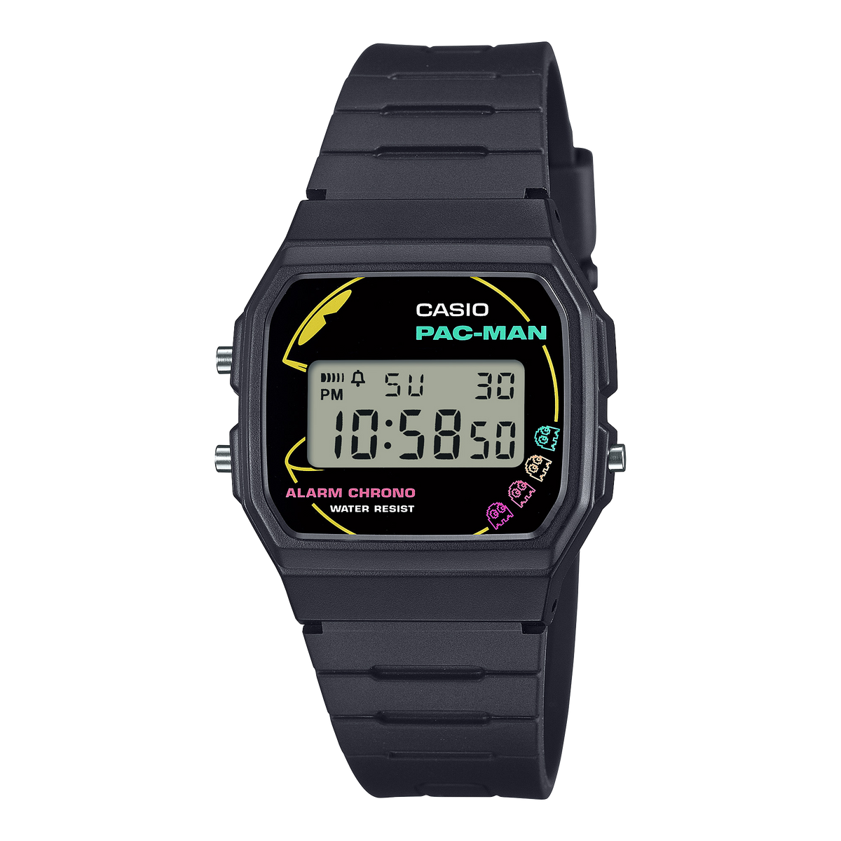 Casio Pac-Man correa de resina unisex – F-91WPC-1A