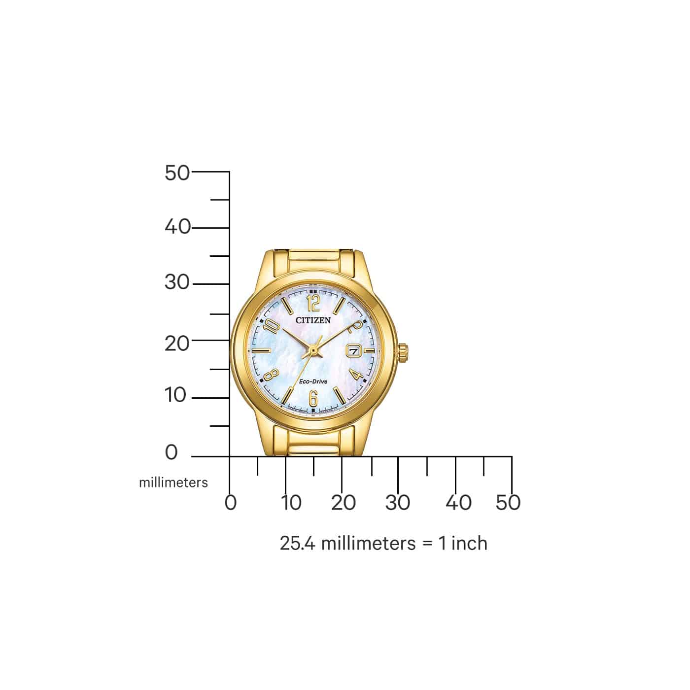 Citizen Eco-drive para dama correa de acero inoxidable – FE1242-78D