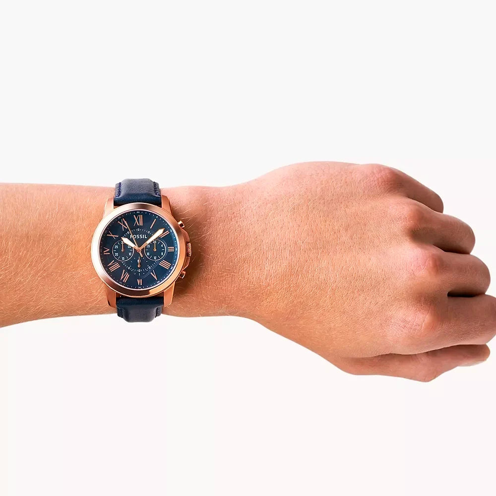 Fossil Grant de hombre banda de piel – FS4835