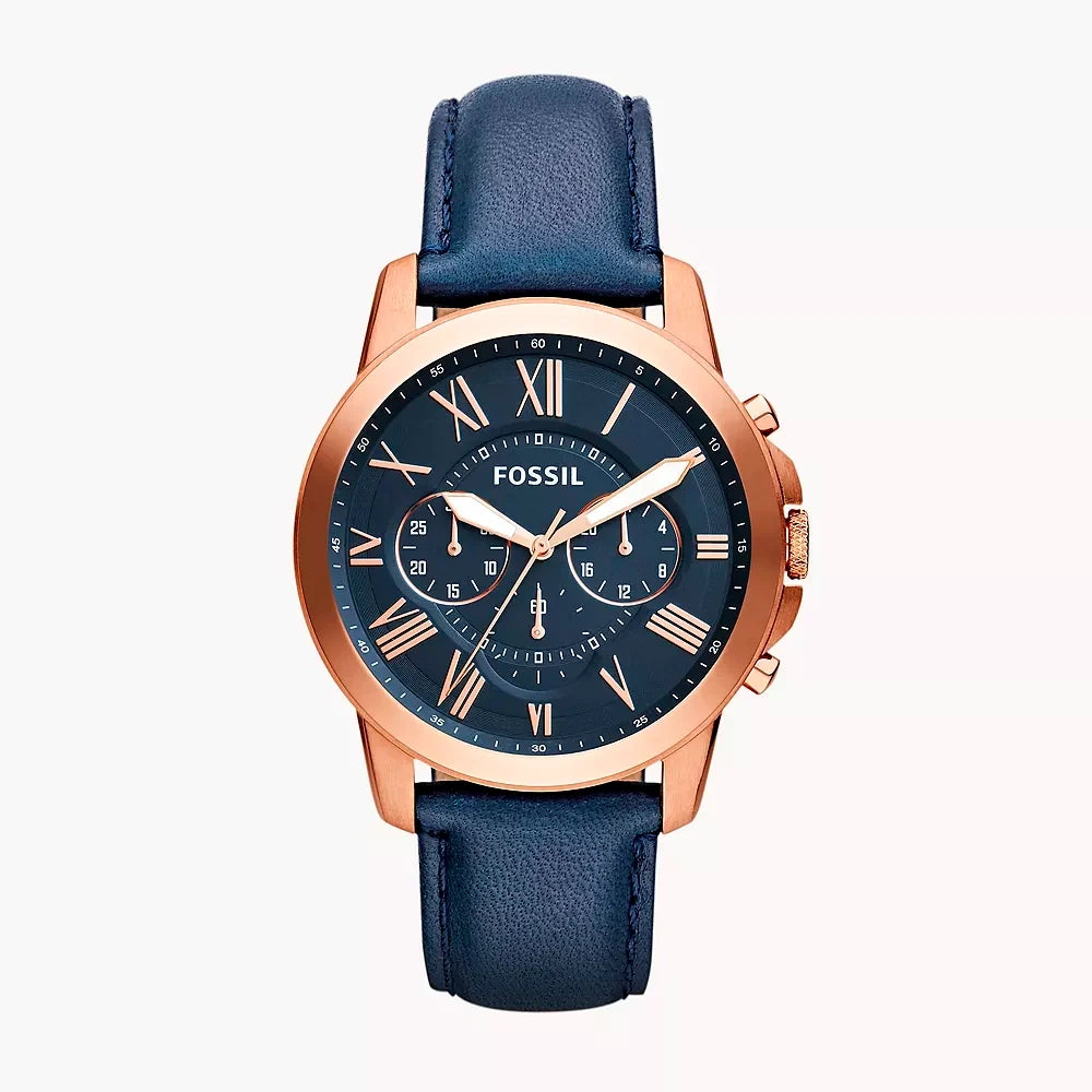 Fossil Grant de hombre banda de piel – FS4835