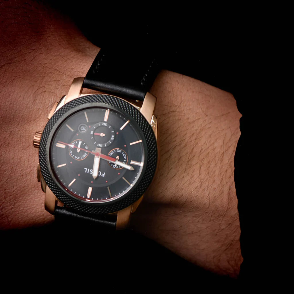 Fossil Machine de hombre pulsera de piel 46 mm – FS5120