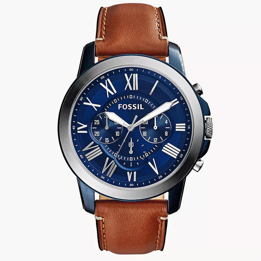 Fossil Grant de hombre pulsera de piel 44 mm – FS5151