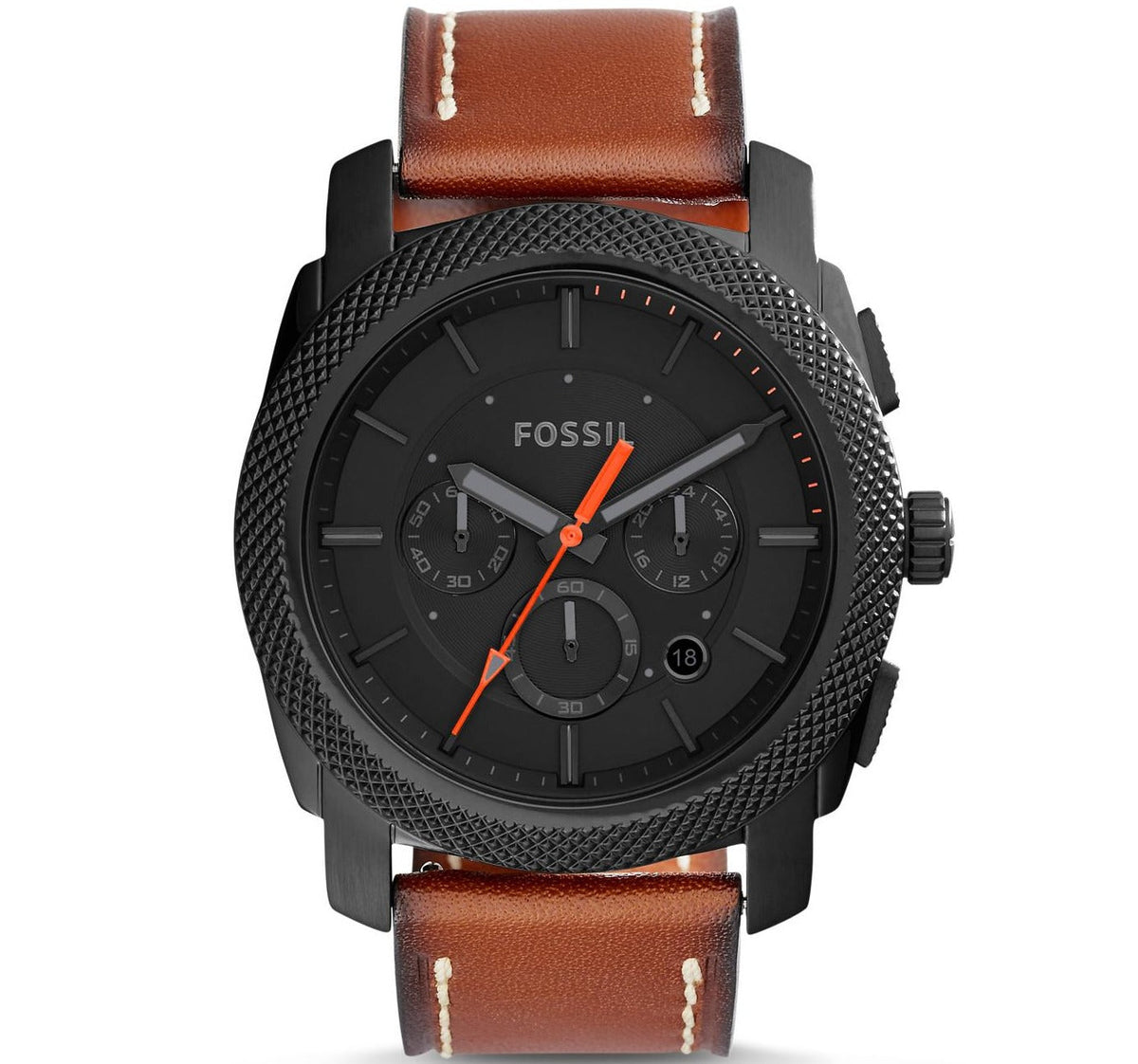 Fossil Machine de hombre pulsera de piel 46 mm – FS5234