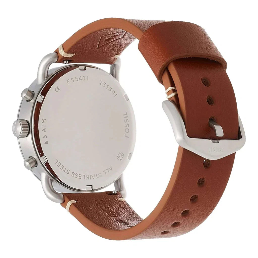 Fossil The Commuter Análogo de Cuero para Hombre – FS5401