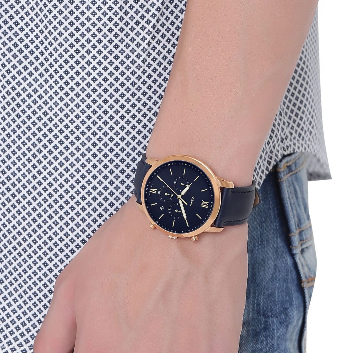 Fossil Neutra de hombre banda de piel 44mm – FS5454