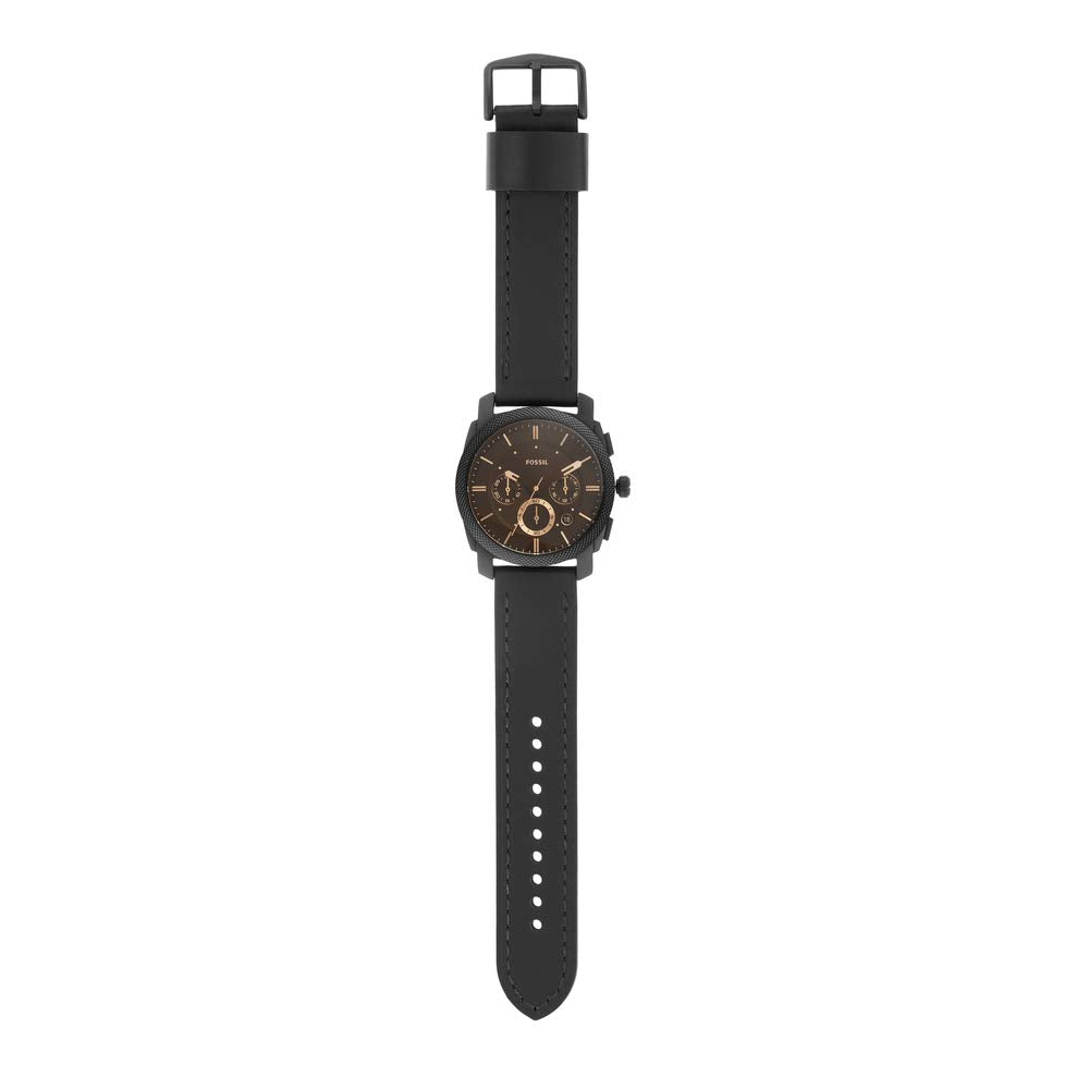 Fossil Machine de hombre pulsera de cuero 42 mm