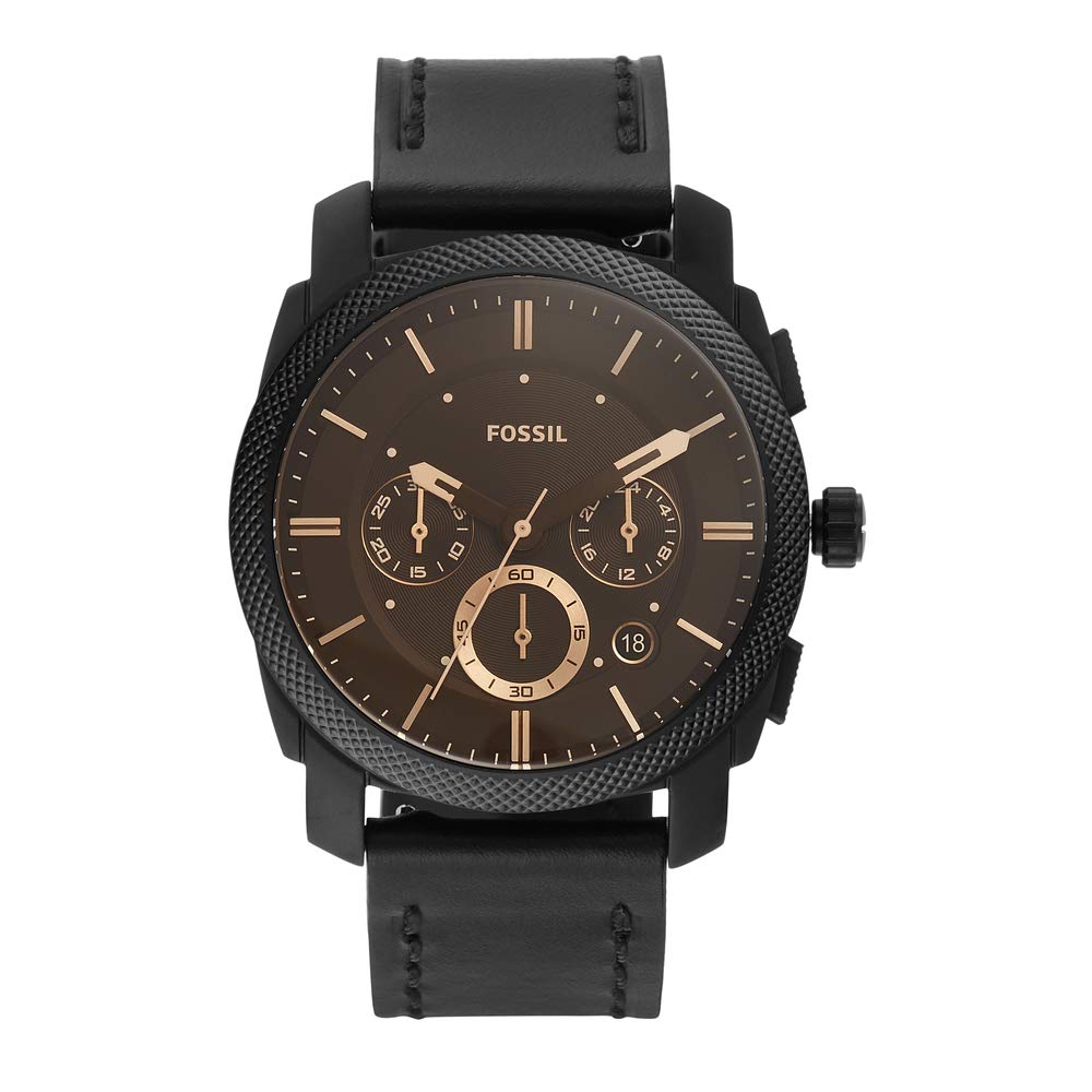 Fossil Machine de hombre pulsera de cuero 42 mm