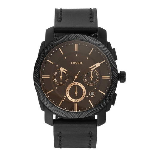 Fossil Machine de hombre pulsera de cuero 42 mm