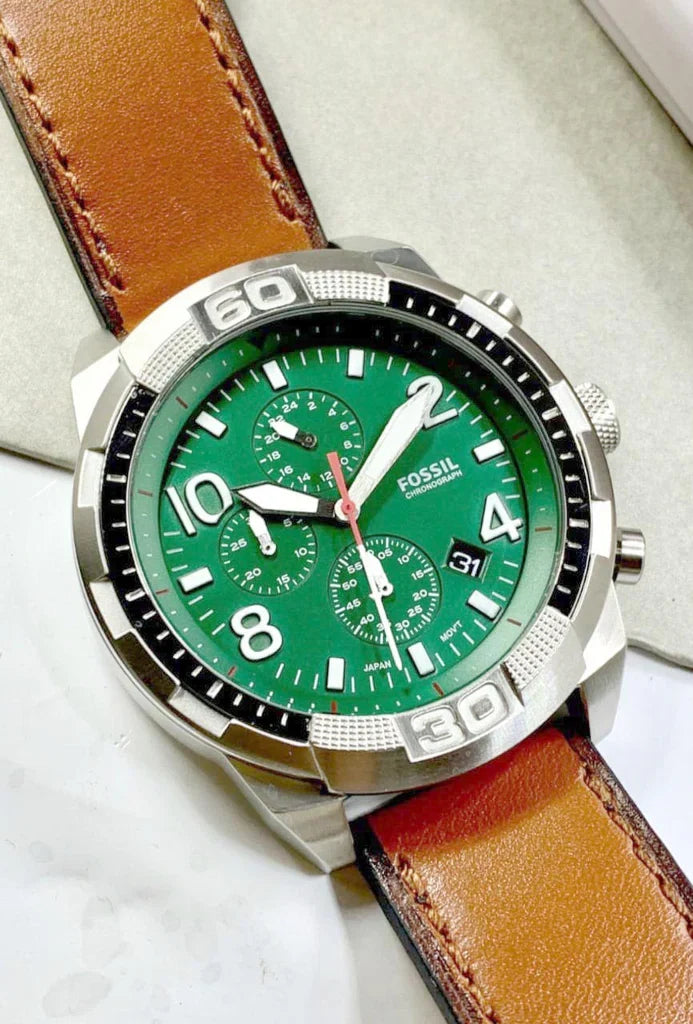 Fossil Bronson de caballero pulsera de cuero 50 mm – FS5738