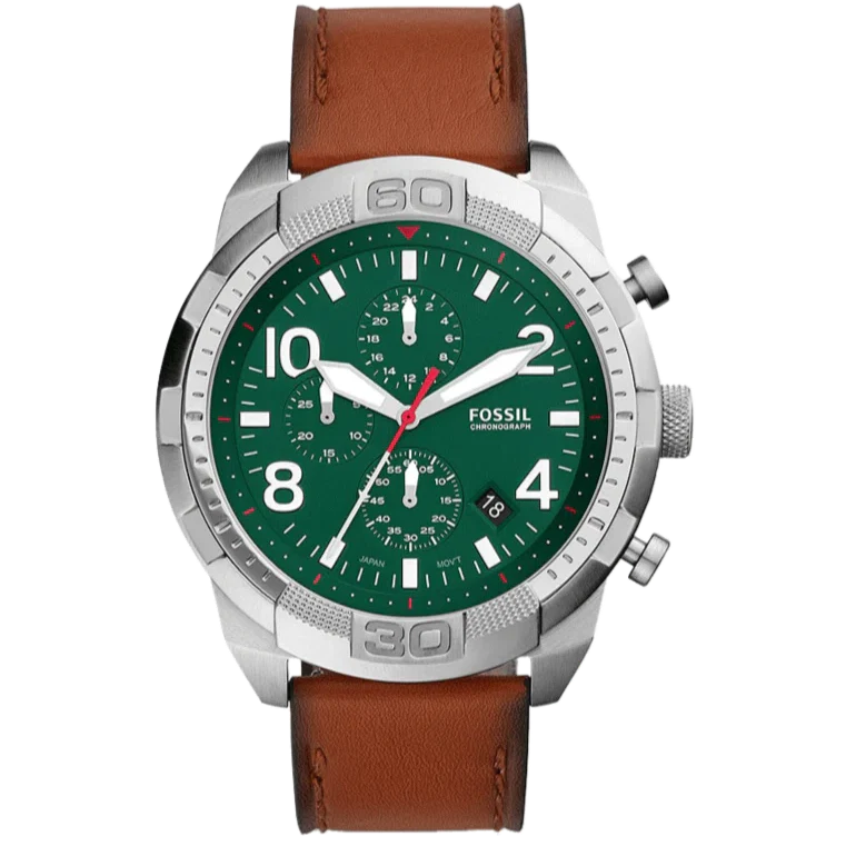 Fossil Bronson de caballero pulsera de cuero 50 mm – FS5738