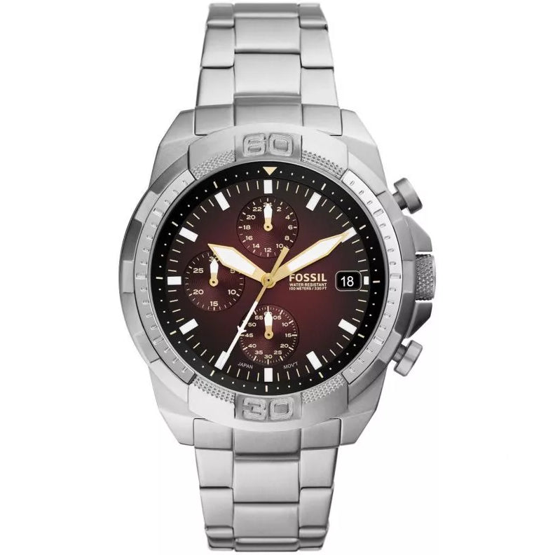 Fossil Bronson de caballero correa de acero inoxidable – FS5878