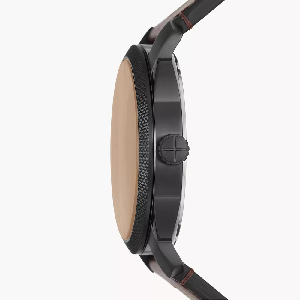 Fossil Machine de hombre correa de piel – FS5901