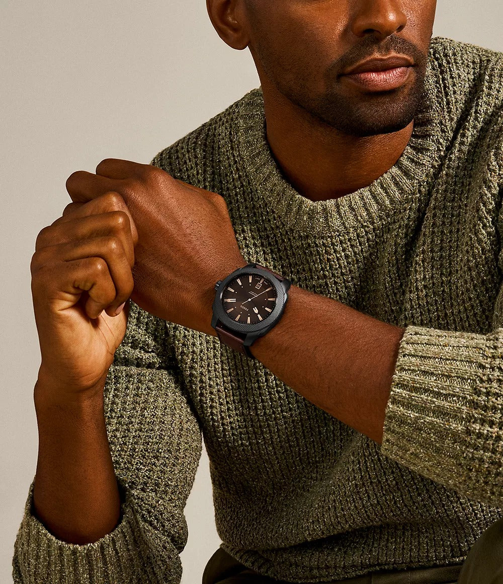 Fossil Machine para caballero pulsera de piel – FS5972