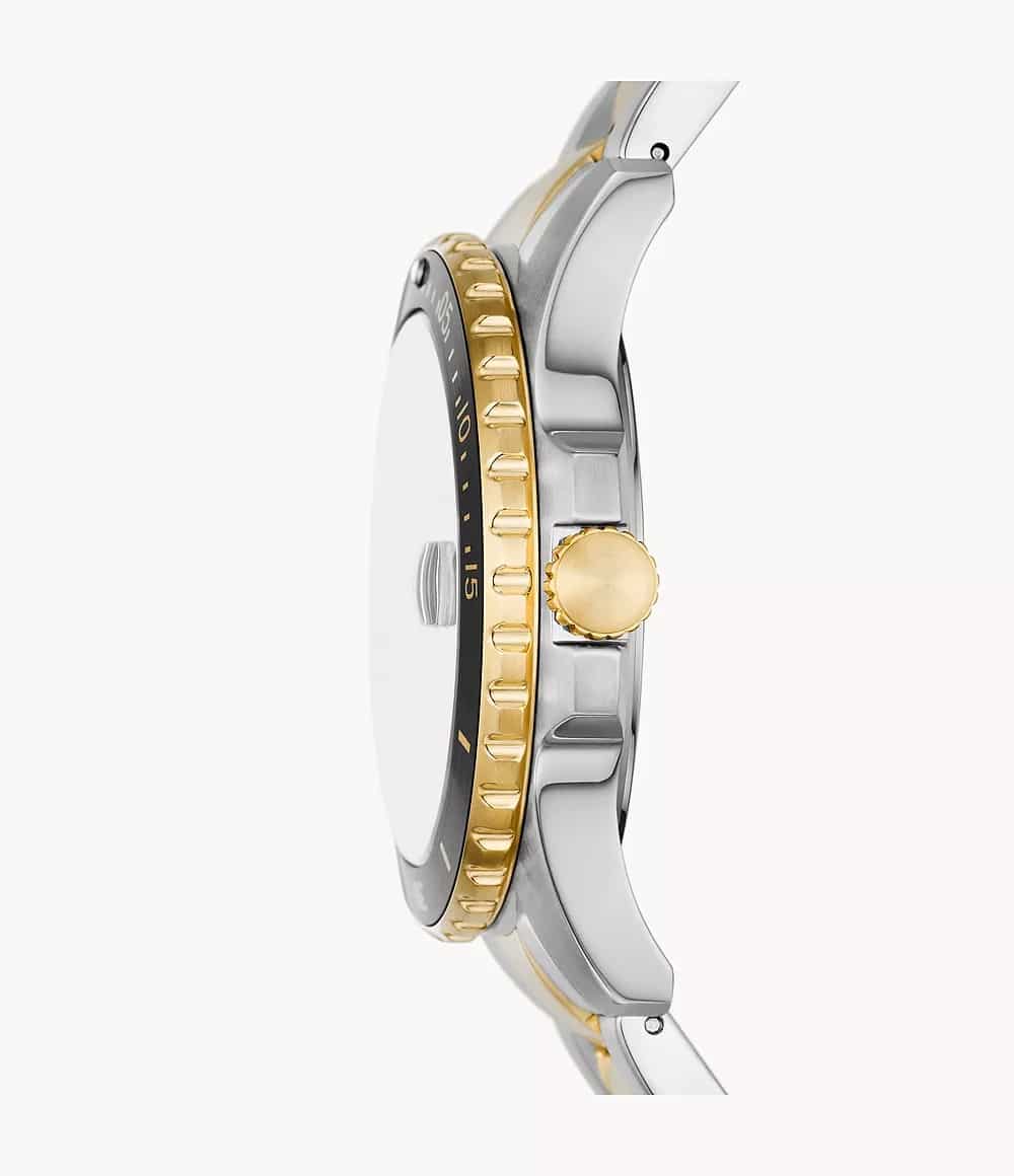 Fossil Blue Dive Para hombre pulsera de metal duotono – FS6031