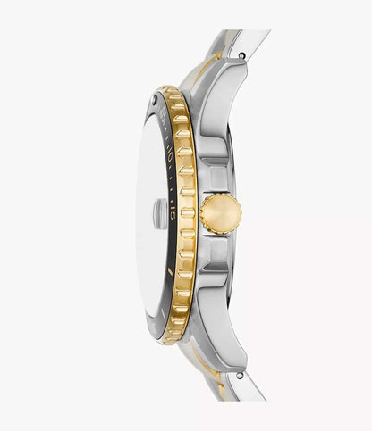 Fossil Blue Dive Para hombre pulsera de metal duotono – FS6031