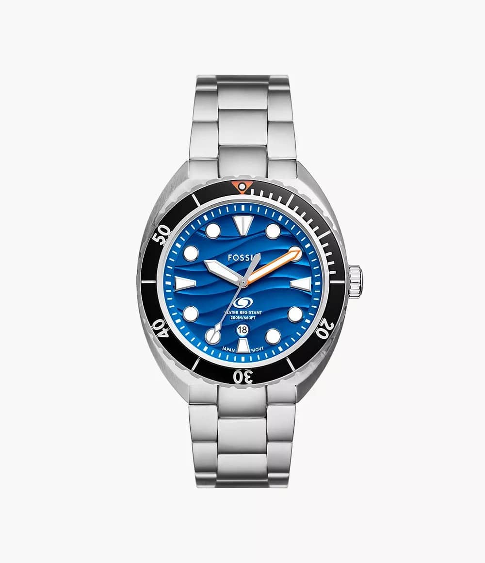 Fossil Breaker para caballero correa de metal – FS6064